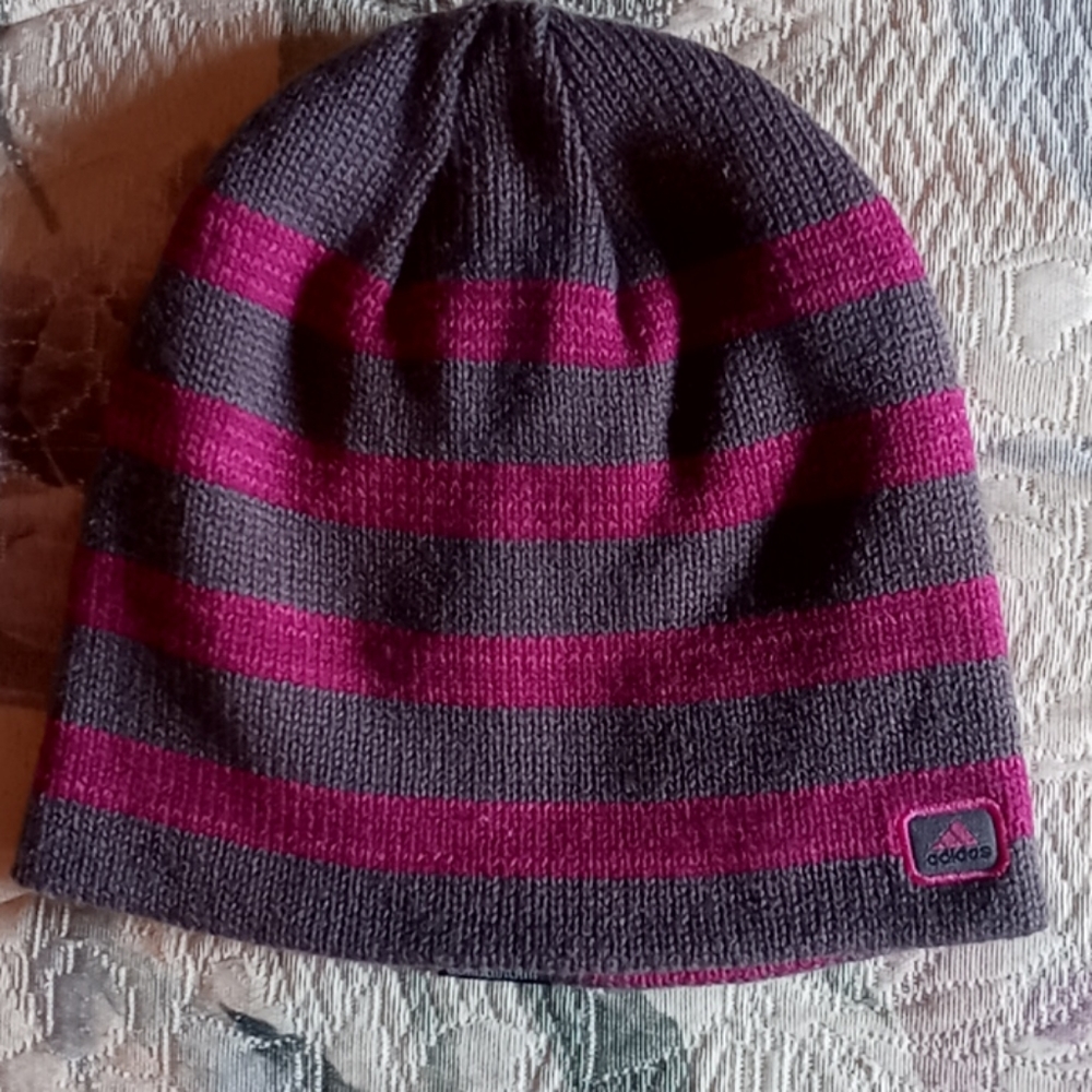 Adidas Pink/Gray Winter Hat
